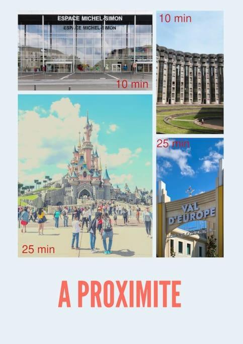 Appartement Proche De Disneyland & Paris 누와시 르 그헝 외부 사진